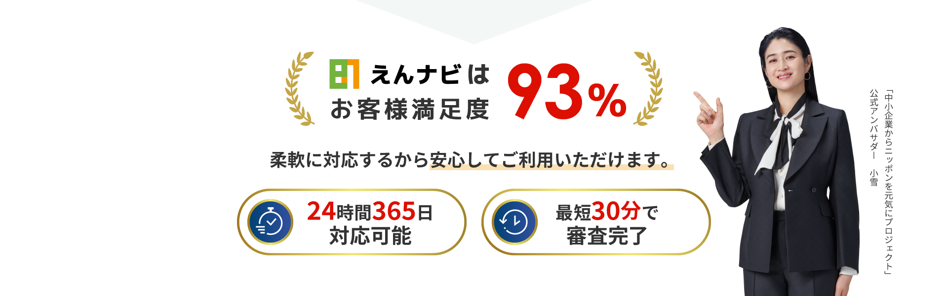えんナビはお客様満足度93% 柔軟に対応するから安心してご利用いただけます。